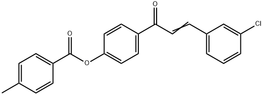 4-[3-(3-CHLOROPHENYL)ACRYLOYL]PHENYL 4-METHYLBENZENECARBOXYLATE 结构式