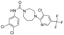 N-(3,4-DICHLOROPHENYL)(4-(3-CHLORO-5-(TRIFLUOROMETHYL)(2-PYRIDYL))(1,4-DIAZAPERHYDROEPINYL))FORMAMIDE 结构式