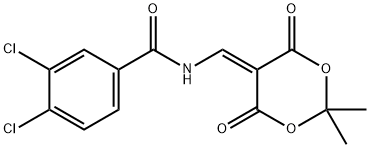 3,4-DICHLORO-N-[(2,2-DIMETHYL-4,6-DIOXO-1,3-DIOXAN-5-YLIDEN)METHYL]BENZENECARBOXAMIDE 结构式