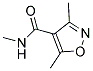 N,3,5-TRIMETHYL-4-ISOXAZOLECARBOXAMIDE 结构式