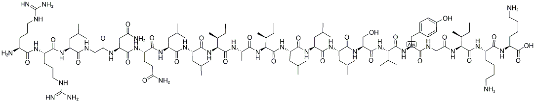 ARG-ARG-LEU-GLY-ASN-GLN-LEU-LEU-ILE-ALA-ILE-LEU-LEU-LEU-SER-VAL-TYR-GLY-ILE-LYS-LYS 结构式