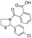 2-([2-(4-CHLOROPHENYL)-1,3-THIAZOLIDIN-3-YL]CARBONYL)BENZOIC ACID 结构式