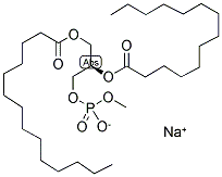 1,2-DIMYRISTOYL-SN-GLYCERO-3-PHOSPHOMETHANOL SODIUM SALT 结构式