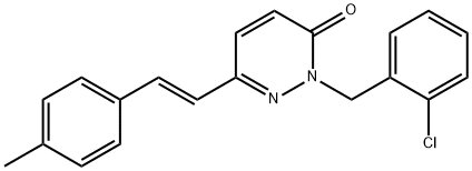 2-(2-CHLOROBENZYL)-6-(4-METHYLSTYRYL)-3(2H)-PYRIDAZINONE 结构式