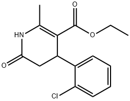 ETHYL 4-(2-CHLOROPHENYL)-2-METHYL-6-OXO-1,4,5,6-TETRAHYDRO-3-PYRIDINECARBOXYLATE 结构式