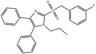 2-[(3-Fluorobenzyl)sulfonyl]-4,5-diphenyl-1-propyl-1H-imidazole 结构式