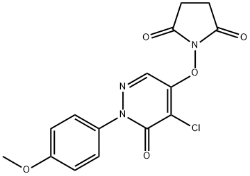 1-([5-CHLORO-1-(4-METHOXYPHENYL)-6-OXO-1,6-DIHYDRO-4-PYRIDAZINYL]OXY)DIHYDRO-1H-PYRROLE-2,5-DIONE 结构式