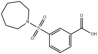 3-(1-高哌啶基磺酰基)苯甲酸 结构式