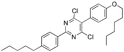 4,6-DICHLORO-5-[4-(HEXYLOXY)PHENYL]-2-(4-PENTYLPHENYL)PYRIMIDINE 结构式