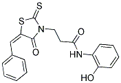 3-[(5E)-5-Benzylidene-4-oxo-2-thioxo-1,3-thiazolidin-3-yl]-N-(2-hydroxyphenyl)propanamide 结构式