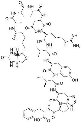 BIOTIN-ALA-ALA-ALA-ASP-ARG-VAL-TYR-ILE-HIS-PRO-PHE 结构式