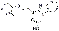 (2-([2-(2-METHYLPHENOXY)ETHYL]THIO)-1H-BENZIMIDAZOL-1-YL)ACETIC ACID 结构式