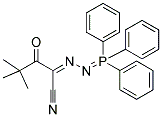 4,4-DIMETHYL-3-OXO-2-[2-(1,1,1-TRIPHENYL-LAMBDA5-PHOSPHANYLIDENE)HYDRAZONO]PENTANENITRILE 结构式