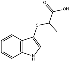 2-(1H-吲哚-3-基硫烷基)-丙酸 结构式