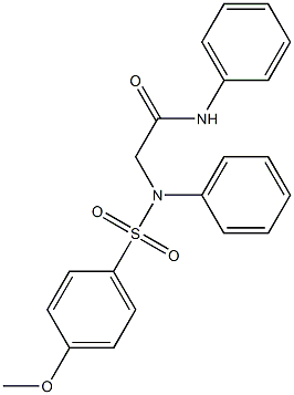 2-((4-甲氧基-N-苯基苯基)磺酰氨基)-N-苯基乙酰胺 结构式