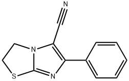 6-PHENYL-2,3-DIHYDROIMIDAZO[2,1-B][1,3]THIAZOLE-5-CARBONITRILE 结构式
