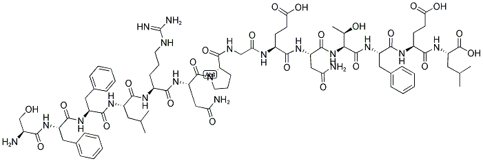 Ser-Phe-Phe-Leu-Arg-Asn-Pro-Gly-Glu-Asn-Thr-Phe-Glu-Leu 结构式