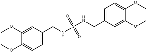 N,N'-BIS(3,4-DIMETHOXYBENZYL)SULFAMIDE 结构式