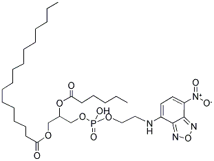 1-PALMITOYL-2-[6-[(7-NITRO-2-1,3-BENZOXADIAZOL-4-YL)AMINO]CAPROY]-SN-GLYCERO-3-PHOSPHOETHANOLAMINE 结构式