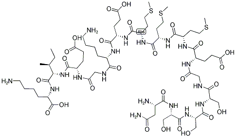 ASN-SER-SER-SER-GLY-GLU-MET-MET-MET-GLU-LYS-GLY-GLU-ILE-LYS 结构式