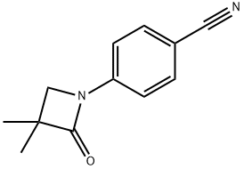 4-(3,3-DIMETHYL-2-OXO-1-AZETANYL)-BENZENECARBONITRILE 结构式