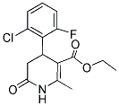 ETHYL 4-(2-CHLORO-6-FLUOROPHENYL)-2-METHYL-6-OXO-1,4,5,6-TETRAHYDRO-3-PYRIDINECARBOXYLATE 结构式