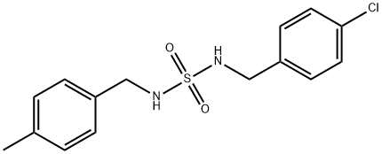 N-(4-CHLOROBENZYL)-N'-(4-METHYLBENZYL)SULFAMIDE 结构式