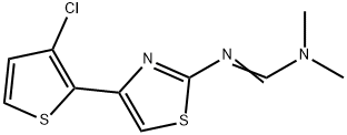 N'-[4-(3-CHLORO-2-THIENYL)-1,3-THIAZOL-2-YL]-N,N-DIMETHYLIMINOFORMAMIDE 结构式