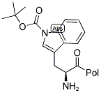H-TRP(BOC)-2-CHLOROTRITYL RESIN 结构式