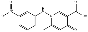 6-METHYL-1-(3-NITROANILINO)-4-OXO-1,4-DIHYDRO-3-PYRIDINECARBOXYLIC ACID 结构式