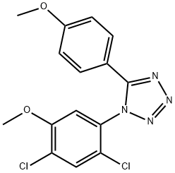 1-(2,4-DICHLORO-5-METHOXYPHENYL)-5-(4-METHOXYPHENYL)-1H-1,2,3,4-TETRAAZOLE 结构式