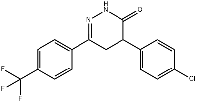 4-(4-CHLOROPHENYL)-6-[4-(TRIFLUOROMETHYL)PHENYL]-4,5-DIHYDRO-3(2H)-PYRIDAZINONE 结构式