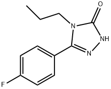 3-(4-FLUOROPHENYL)-4,5-DIHYDRO-4-PROPYL-1H-TRIAZOL-5-ONE 结构式