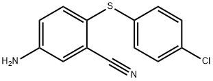 5-AMINO-2-[(4-CHLOROPHENYL)SULFANYL]BENZENECARBONITRILE 结构式