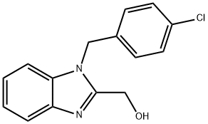 [1-(4-氯-苄基)-1H-苯并咪唑基-2-基]-甲醇 结构式