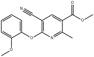 METHYL 5-CYANO-6-(2-METHOXYPHENOXY)-2-METHYLNICOTINATE 结构式