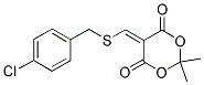 5-([(4-CHLOROBENZYL)SULFANYL]METHYLENE)-2,2-DIMETHYL-1,3-DIOXANE-4,6-DIONE 结构式