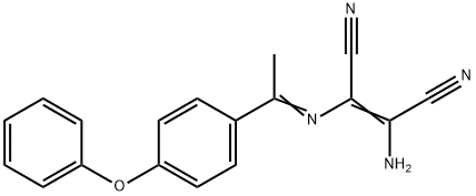 2-AMINO-1-(1-AZA-2-(4-PHENOXYPHENYL)PROP-1-ENYL)ETHENE-1,2-DICARBONITRILE 结构式