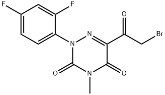 6-(2-BROMOACETYL)-2-(2,4-DIFLUOROPHENYL)-4-METHYL-1,2,4-TRIAZINE-3,5(2H,4H)-DIONE 结构式