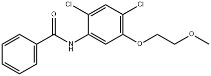 N-[2,4-DICHLORO-5-(2-METHOXYETHOXY)PHENYL]BENZENECARBOXAMIDE 结构式