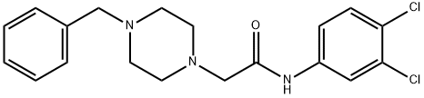 2-(4-BENZYLPIPERAZINO)-N-(3,4-DICHLOROPHENYL)ACETAMIDE 结构式