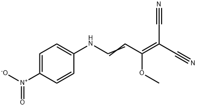 2-[1-METHOXY-3-(4-NITROANILINO)-2-PROPENYLIDENE]MALONONITRILE 结构式