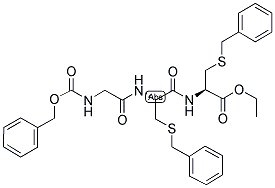 CBZ-GLY-S-BENZYL-L-CYS-S-BENZYL-L-CYS ETHYL ESTER 结构式