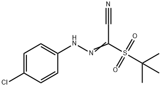2-(TERT-BUTYLSULFONYL)-2-[2-(4-CHLOROPHENYL)HYDRAZONO]ACETONITRILE 结构式