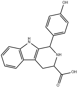 1-(4-Hydroxyphenyl)-2,3,4,9-tetrahydro-1H-B-carboline-3-carboxylic acid 结构式