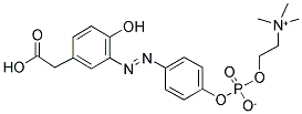 4-HYDROXY-3-(P-DIAZOPHENYLPHOSPHORYLCHOLINE) PHENYLACETIC ACID 结构式