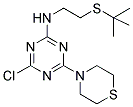 N2-[2-(TERT-BUTYLTHIO)ETHYL]-4-CHLORO-6-(1,4-THIAZINAN-4-YL)-1,3,5-TRIAZIN-2-AMINE 结构式