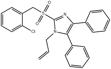 1-ALLYL-2-[(2-CHLOROBENZYL)SULFONYL]-4,5-DIPHENYL-1H-IMIDAZOLE 结构式