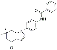 PHENYL-N-(4-(2,6,6-TRIMETHYL-4-OXO(5,6,7-TRIHYDROINDOLYL))PHENYL)FORMAMIDE 结构式