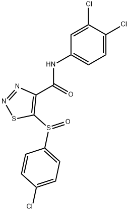 5-[(4-CHLOROPHENYL)SULFINYL]-N-(3,4-DICHLOROPHENYL)-1,2,3-THIADIAZOLE-4-CARBOXAMIDE 结构式